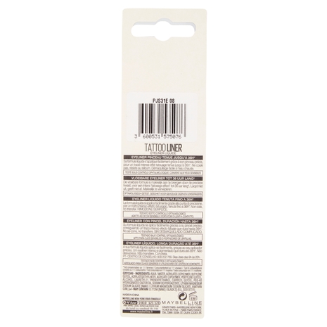 Maybelline New York Eyeliner Tattoo Liner Liquid Ink, Eyeliner a Lunga Durata, Nero